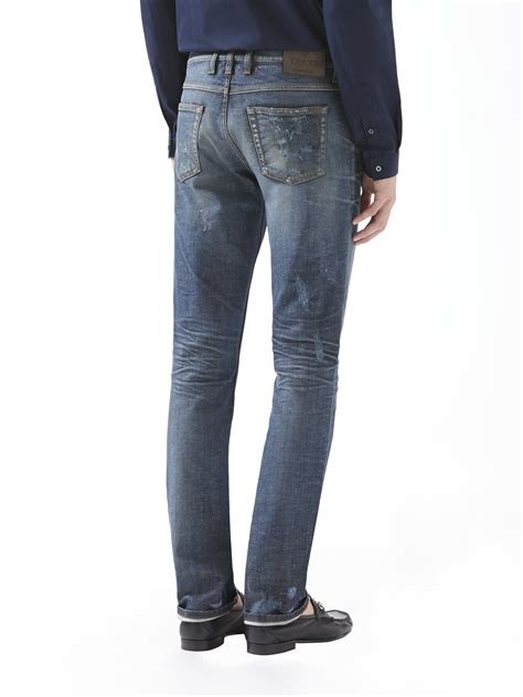 denim x gucci jeans uomo|gucci men's skinny jeans.